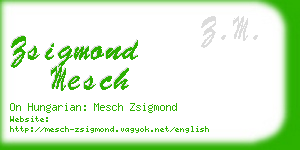 zsigmond mesch business card